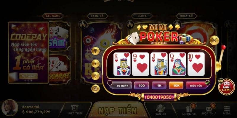 Luật Chơi Và Tỷ Lệ Thưởng Cần Biết Khi Chơi Mini Poker Sunwin